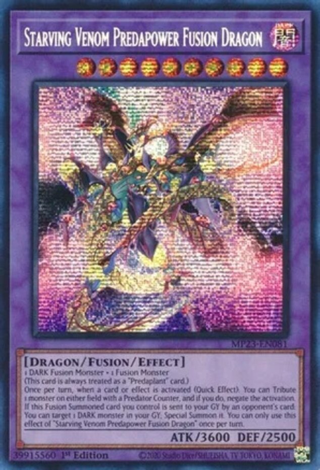 Yugioh! Starving Venom Predapower Fusion Dragon - MP23-EN081