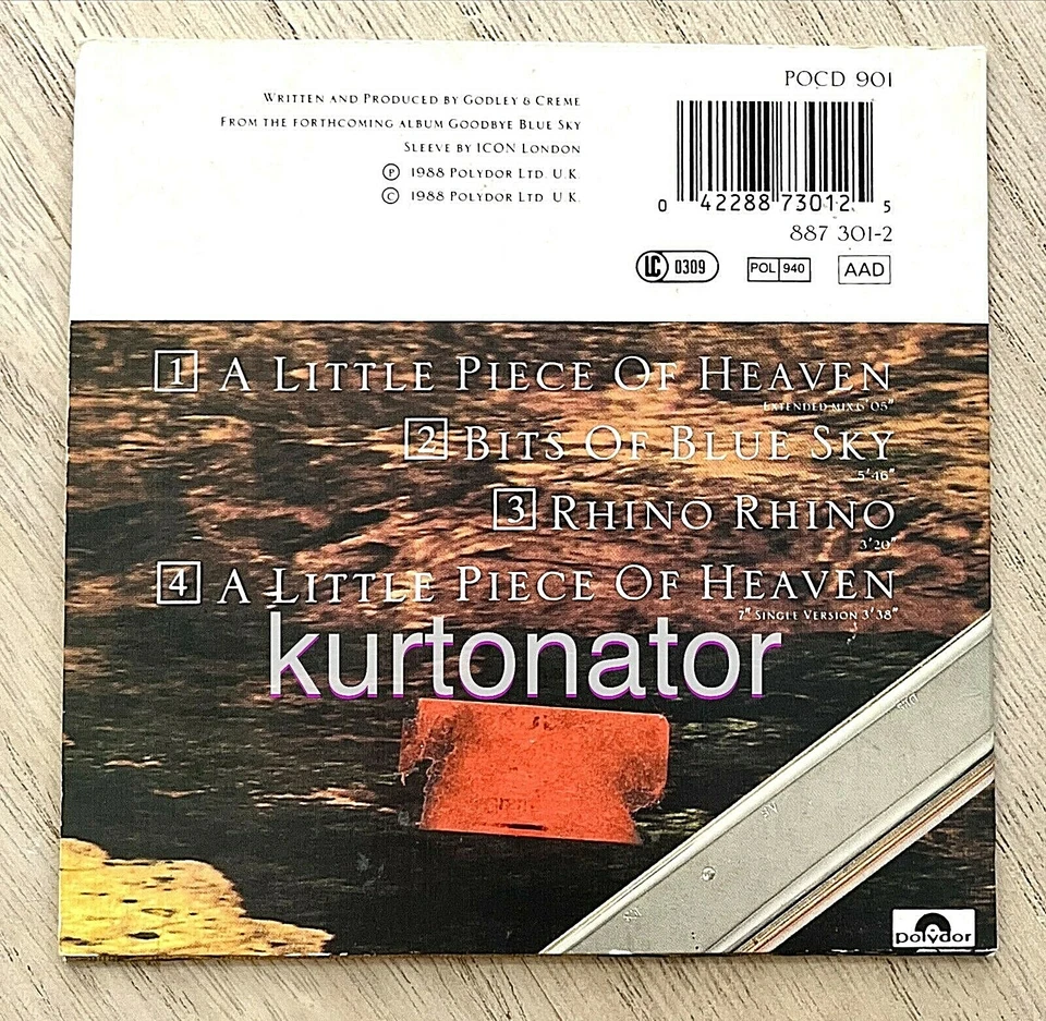 Godley & Creme A LITTLE PIECE OF HEAVEN 4 Track CD Single West Germany Import Foto 2 de 4