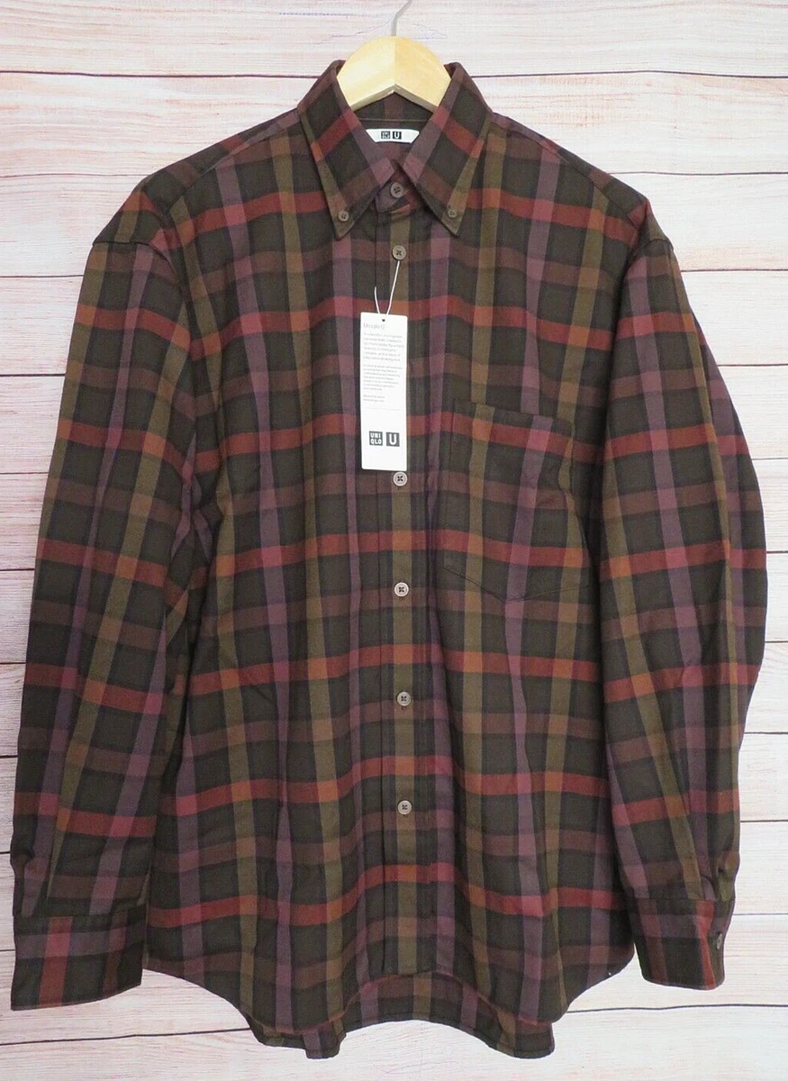 Uniqlo U Lemaire Men Twill OVERSIZED Checked Long-Sleeve Shirt  