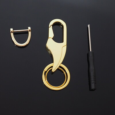 BuitBoll Heavy Duty Locking Key Chain - Zinc Alloy, 4 Extra Key Rings, Gold - View #7