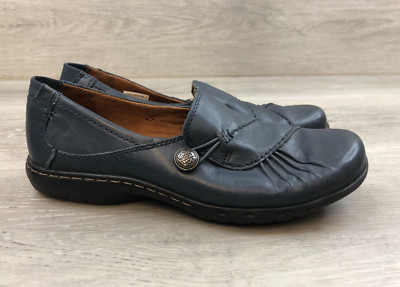 Cobb Hill Paulette Women's Loafer 5.5 Blue Leather Slip-On Comfort Shoes