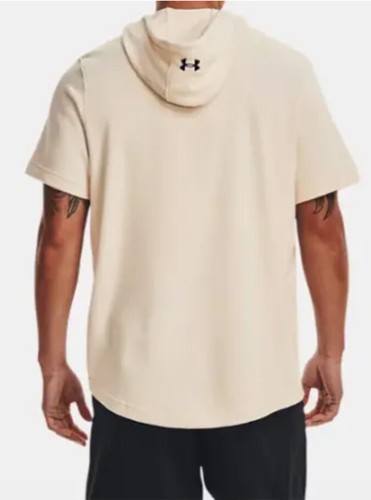 Under armour Project Rock Hoodie Mens XL BULL Terry Short Sleeve Training White - Picture 7 of 17