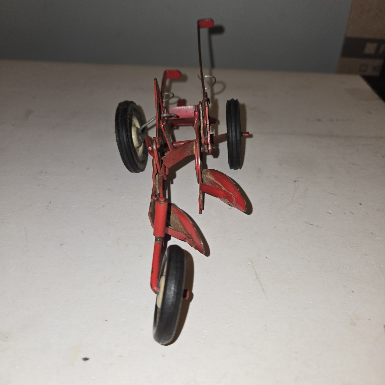 Vintage Eska McCormick Two Bottom Plow 1/16 Scale 1950s Metal Farm Implement Toy