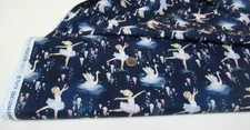 Michael Miller quilt-craft fabric SWAN DANCE midnight 2 yds (ddc-12594) SwanLake