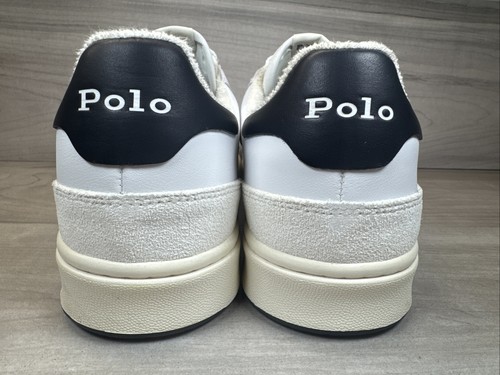 Polo Court Sneakers SK-ATH Ralph Lauren Tennis Shoes White Navy Red Size 11D EUC - Picture 10 of 23