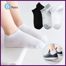 6 Pairs 1-12T Children Cotton Socks Spring Summer Boys Girls Mesh Thin