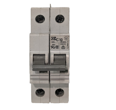 Cutler Hammer SPCL2C10 Supplementary Protector, C10, 10Amp, 480V, 2-Pole