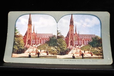 Antique Oscar Frederik Church Goteborg Sweden c1900s Stereoview No Publisher