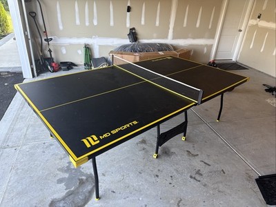 MD Sports TTT415_047M 15mm 4 Piece Indoor Table Tennis - Black/Yellow