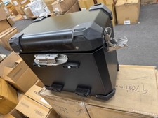 AU4GT Black Aluminum Motorcycle Top Case Side Pannier Lockable Adventure Luggage