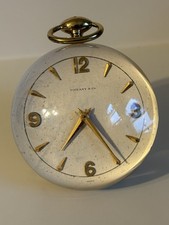 Orologio da scrivania vintage Tiffany Co ottone e lucite 8 giorni sfera moderno di IMHOF FUNZIONANTE