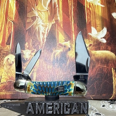 Custom Hand Fired Rough Rider Blue Dragon Whittler RR7718