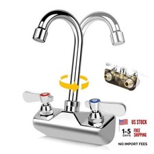 Leak-Free Commercial Hand Sink Faucet, 4 Inch Center 4" center 3.5" gooseneck