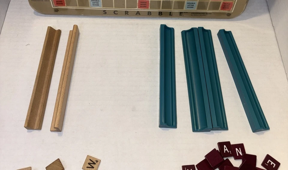 Scrabble Deluxe Edition Replacement Part Turntable Board Small Crack With Tiles - Image 4 of 4