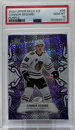 Connor Bedard PSA 10- 2024 Upper Deck ICE ‘Purple’ -Blackhawks Phenom