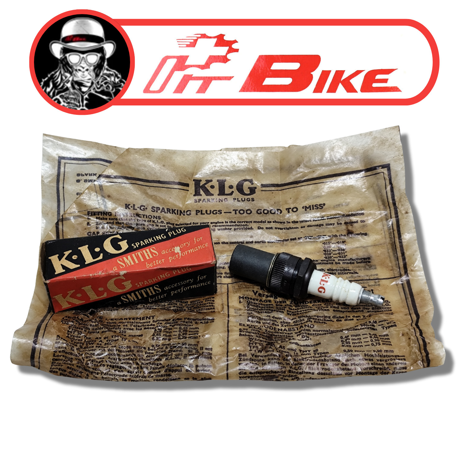 Spark Plug KLG FE75 Vintage Motorcycle Ariel BSA Guzzi Norton Triumph 1 Pcs NOS