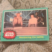 20th Century-Fox 1977 Star Wars Card #213 Monitoring the battle C-3PO