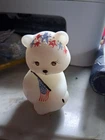 FENTON PATRIOTIC SITTING BEAR JULY 4TH,  SERIES 4 HAND PAINTED by v.cline