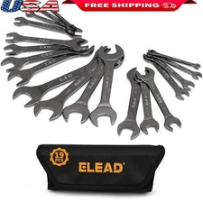 19 Pcs Precision Wrench Set Super Thin Chrome Vanadium Steel Mechanic Tool New