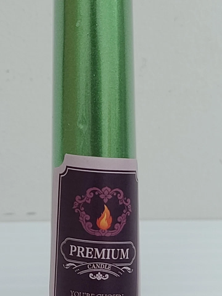 Velas cônicas verdes brilhantes de 10 polegadas, pacote com 12 velas altas sem perfume sem gotejamento - Imagem 2 de 4