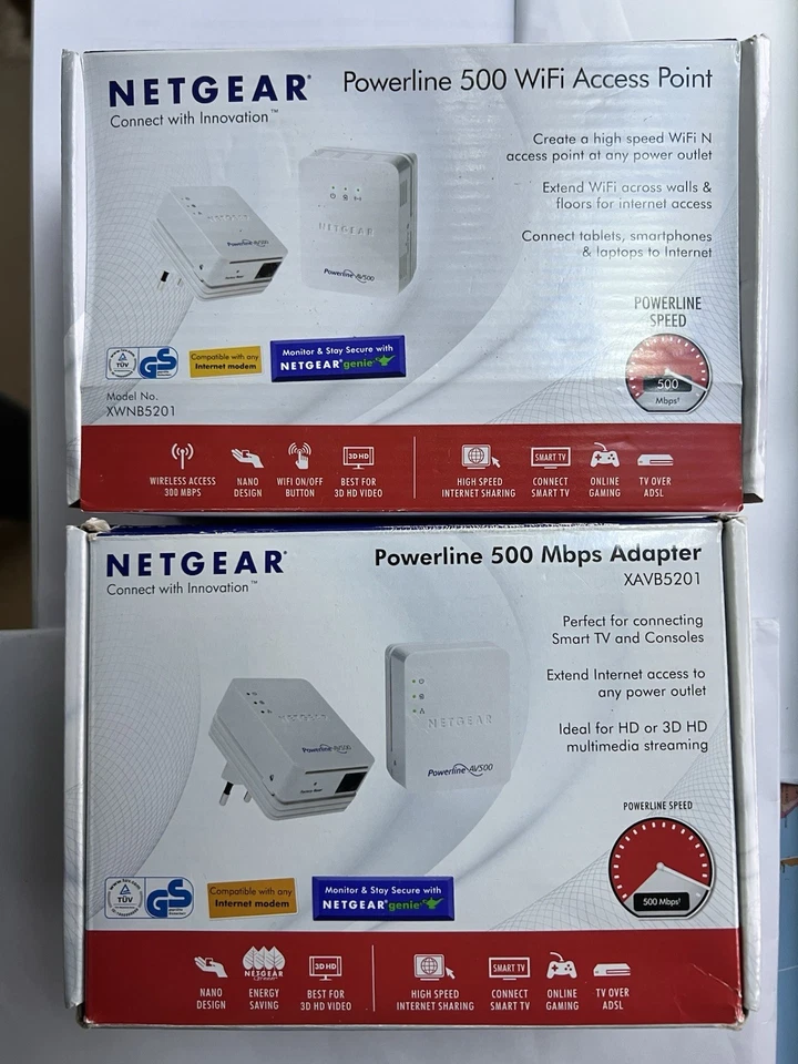NETGEAR Powerline AV 500 im Bundle-Set: 3 Stück XAVB5201 und 1 Stück XWNB5201 - Bild 4 von 4