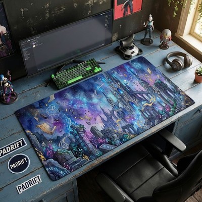 Raya Lucaria Academy Gaming Mouse Pad, Elden Ring XL Desk Mat