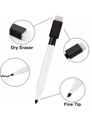 10/20 Stück trocken abwischbarer Marker und Radierer farbig trocken abwischbar Whiteboard Marker