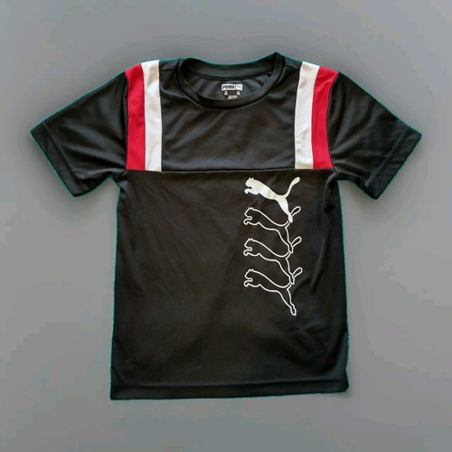Puma Short Sleeve Soccer Jersey Youth Boys Black Casual Tops Size 8 Pre-owned - Picture 1 of 4