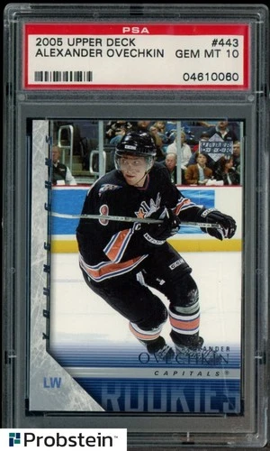 2005-06 Upper Deck Hockey Young Guns #443 Alexander Ovechkin RC Rookie PSA 10