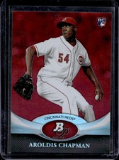 2011 Bowman Platinum Aroldis Chapman RC Ruby Rookie #93 Reds