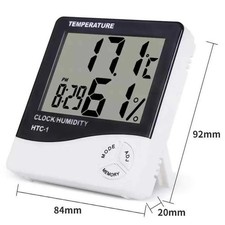 Digital Clock LCD Indoor Thermometer Hygrometer Humidity Meter Monitor Sensor ☑️
