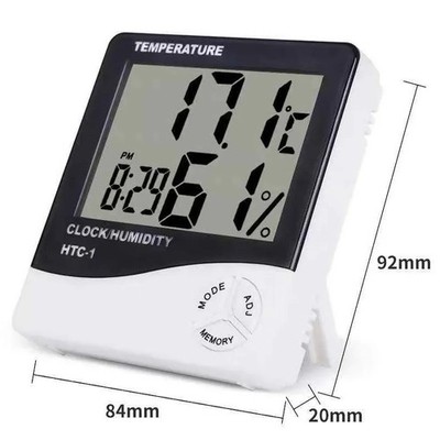 Digitaluhr LCD Innen Thermometer Hygrometer Luftfeuchtigkeit Messgerät Monitor Sensor  