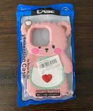 Funda Lubiogo 3D Linda Arco Love Bear para iPhone 15 Pro Max Lubiogo 2023 Rosa