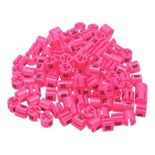 100 Pack Clothes Hanger Marker Number 38 Size Tag Fit 3mm Rod Rose Red