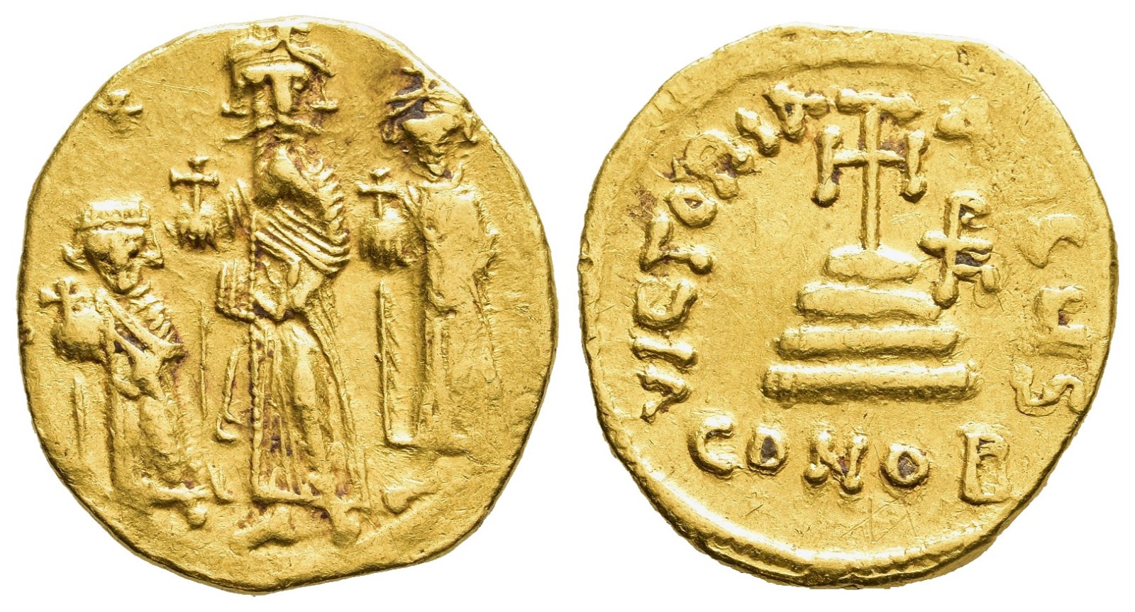 FITZ BYZANTINE EMPIRE SOLIDUS GOLD HERACLIUS CONSTANTINOPLE ØHAP144