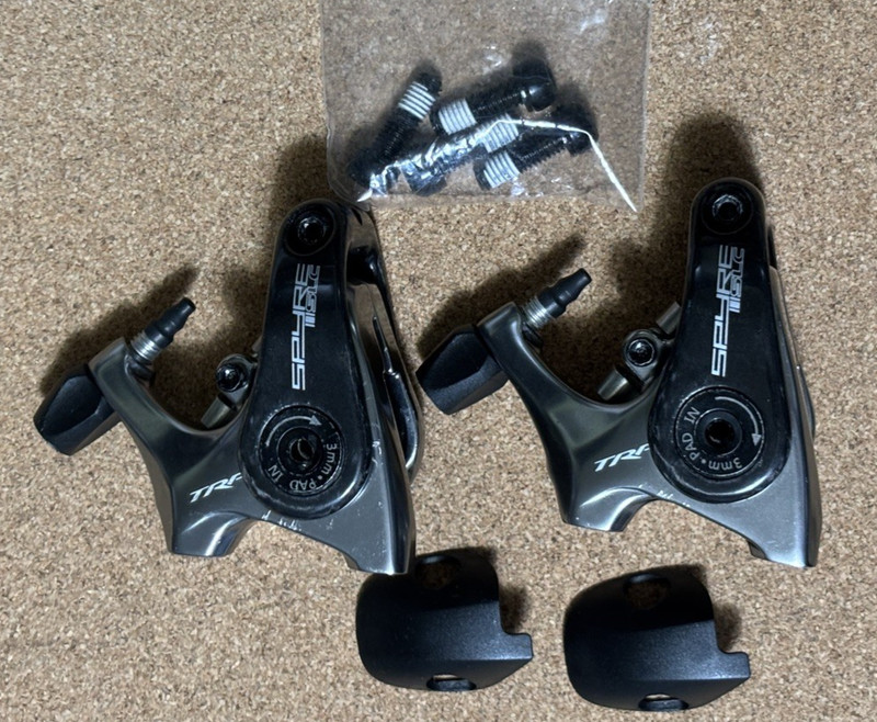 TRP Spyre SLC Flat Mount Disc Brakes  - fully stripped and  cleaned 