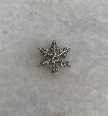 Jane Seymour Open Heart 925 Sterling Silber 1/10ctw Diamant Schneeflocke Anhänger