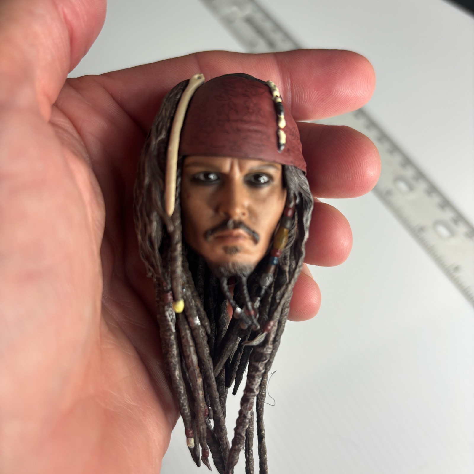1:6 Hot Toys Figure Dx06 Pirates Of The Caribbean Jack Sparrow Head Sculpt