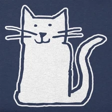 Large NWT Women's Life is Good Quirky Kitty Dk Blue SS Crusher Vee