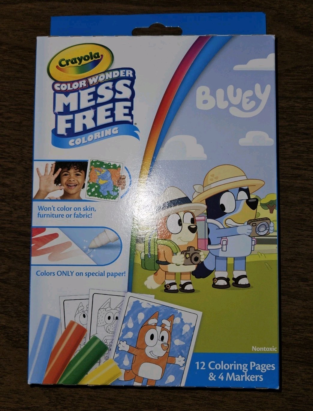 Crayola Bluey Color Wonder Mini Set &ndash; Mess-Free Toddler 12 Pages 4 Markers
