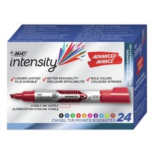 BIC GELITP241AST Dry Erase Marker - Broad/Assorted Colors 24/Pack New