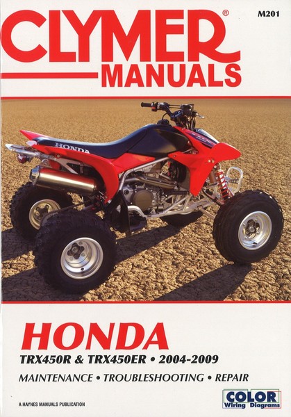 Honda TRX450R TRX450ER (2004-2009) Quad Workshop Manual Clymer-image