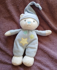 Vintage Tesco With Love Blue Night Time Teddy Bear Soft Toy Plush Comforter