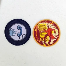 Lord Huron 'The Cosmic Selector Vol. 1' Pair Of 3" Round Patches Blue & Red