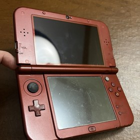 "New" Nintendo 3DS XL TOP IPS - Red Console 4GB W/ Charger Tested Works