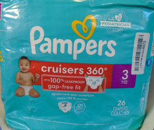 Pampers Cruisers 360 Sz 3 Pull On Diapers Leakproof Stretchy Waistband -26 Count