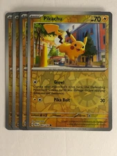 Pokemon TCG Paldea Evolved 4x Playset Reverse Holographic Pikachu 062/193 NM