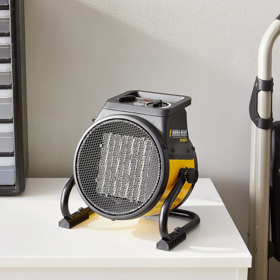 EUH1465 电强制空气加热器 带旋转底座 5,120 BTU,黄色 — 第 2/4 张图片