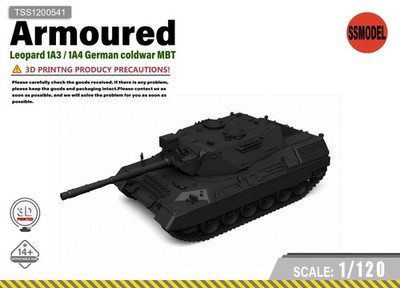 SSMODEL 1/120  Leopard 1A3 / 1A4 German coldwar MBT Resin Model Kit TSS1200541