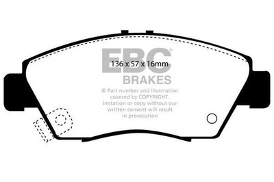 DP4891R Ebc Yellowstuff Front Brake Pad Set Fits Honda Civic Crx Domani